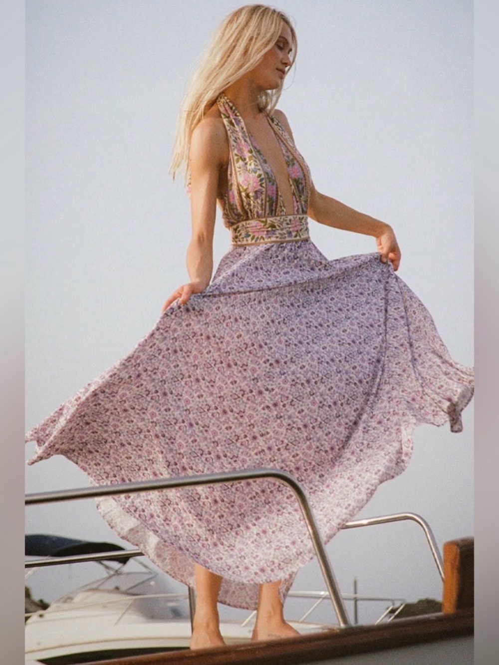 Spell Lavender Floral Maxi Dress